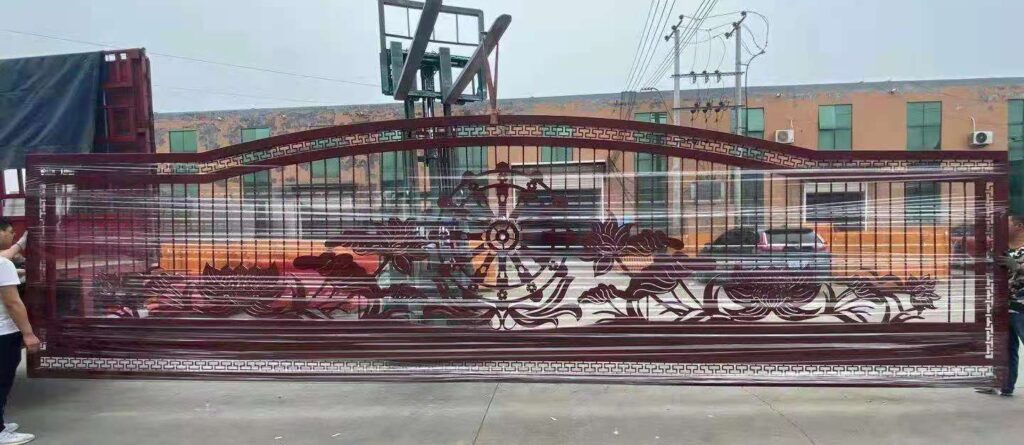 Outdoor Metal Gate Galvanized steel gate Wrought iron gate Garden gate