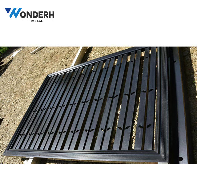 Aluminum fence through-carved work fence slat privacy fence