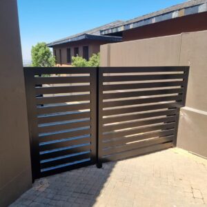 Customized Easily Assembled Aluminum French Gates Double Swing Gates Aluminum Driveway Gate