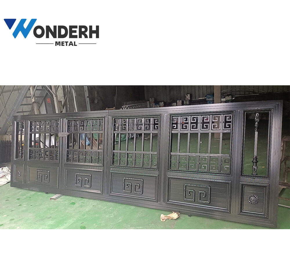 Custom Security Modern Driveway Gate Motorized Aluminum Driveway Gates Sliding Design Driveway Gate