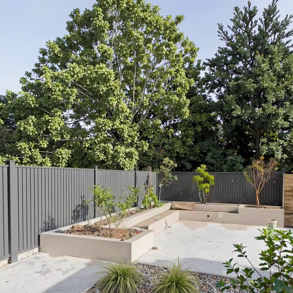 Customized Residential Backyard & Villas Aluminum Vertical Fence Slat Outdoor Fence Louver Privacy Guardrail Fencing